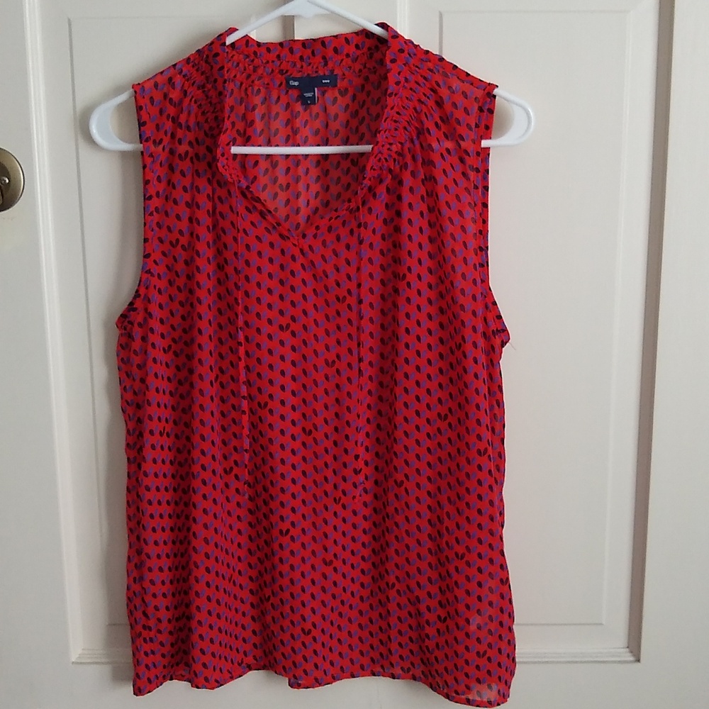 Gap Red Sleeveless Top Large